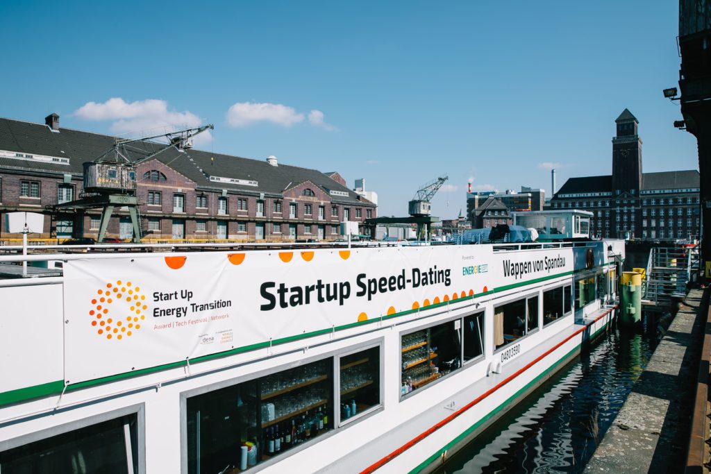 SET Tech Festival - Boat with a Startup Speed-Dating Banner