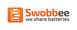 Swobbee logo in orange and grey