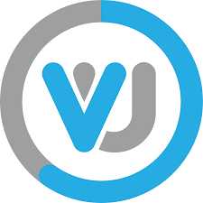 Vutility logo in blue and grey