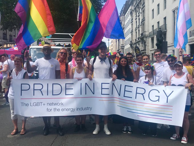 Pride in Energy, the UK-based LGBT+ network for the energy industry. Picture source: Pride in Energy/Twitter.