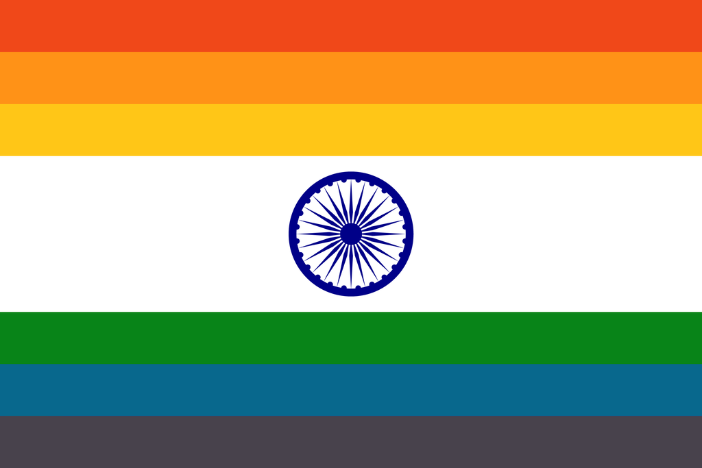 The Unofficial Pride Flag of India. Picture source: Wikipedia.